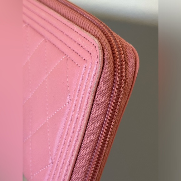 Chanel Quilted Lambskin Pink Boy Zippy Wallet - Picture 8 of 16